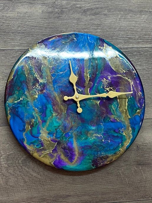 Resin Clock Round on old LP | Shiny Pretty Things