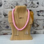 Pink Porcelain Beaded Necklace | Gerty B